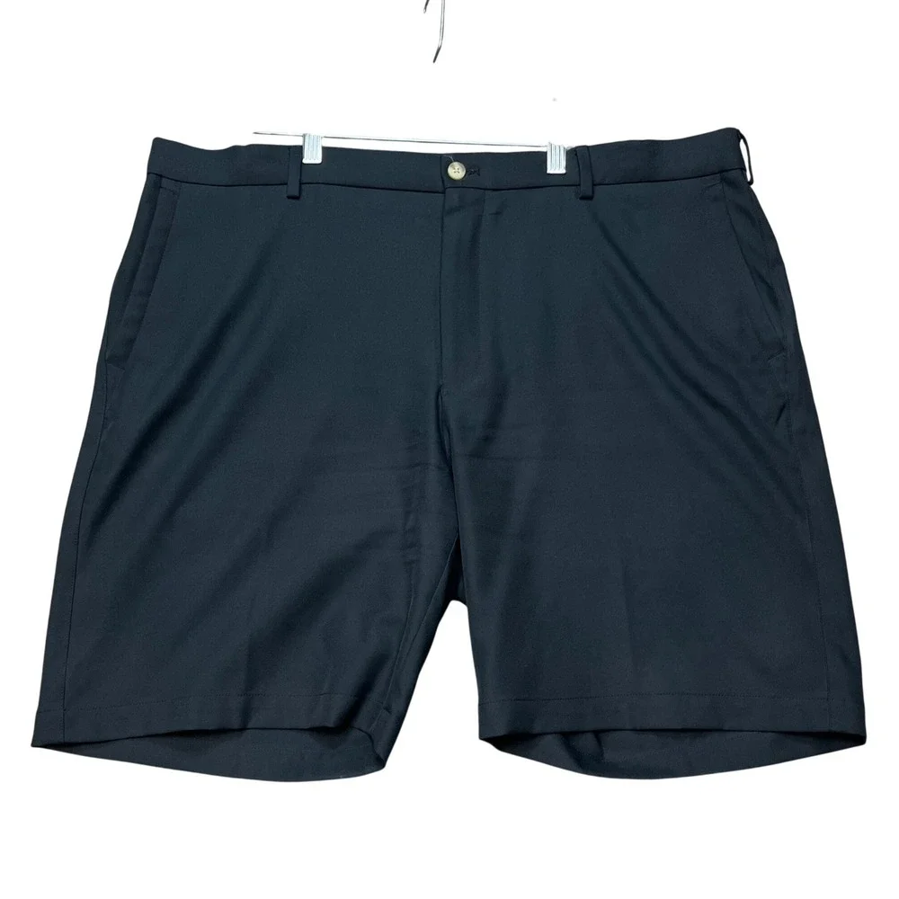 Peter Millar Shorts Mens 40 Black Stretch Waistband Flat Front Golf Performance